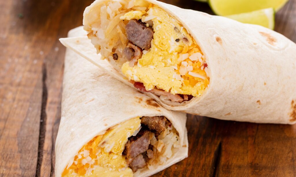 Bacon, Egg & Cheese Wake-Up Wrap high protein fast food breakfast