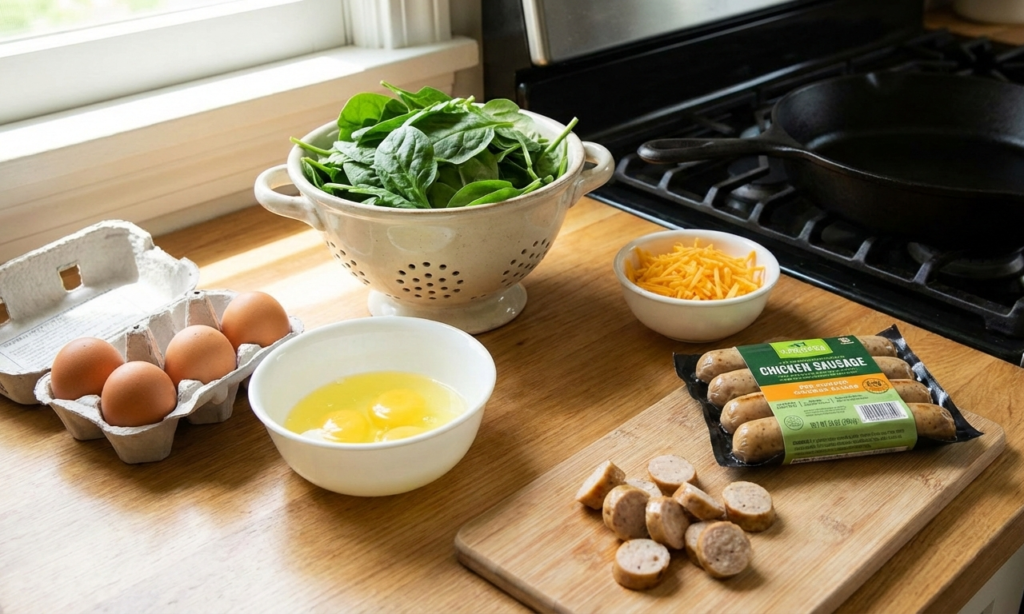 The 5-Minute Protein Scramble high protein breakfast recipe ingredients